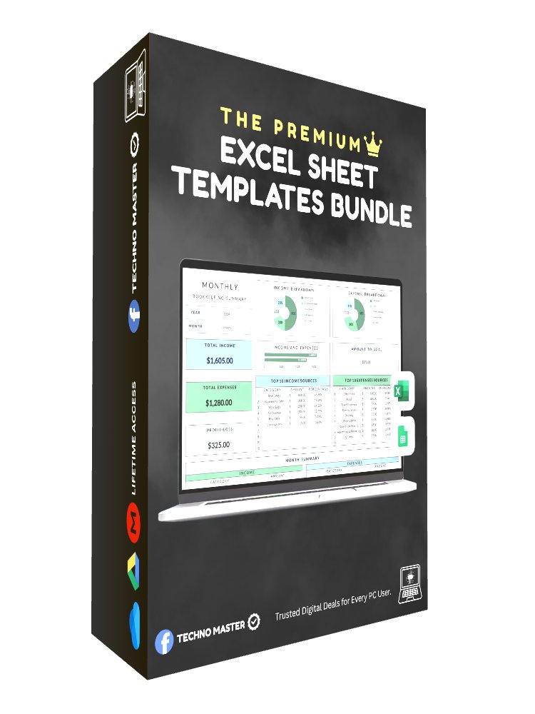 1000+ Excel Sheet Templates Bundle – Save Time. Stay Organized. Work Smarter. product image (1)