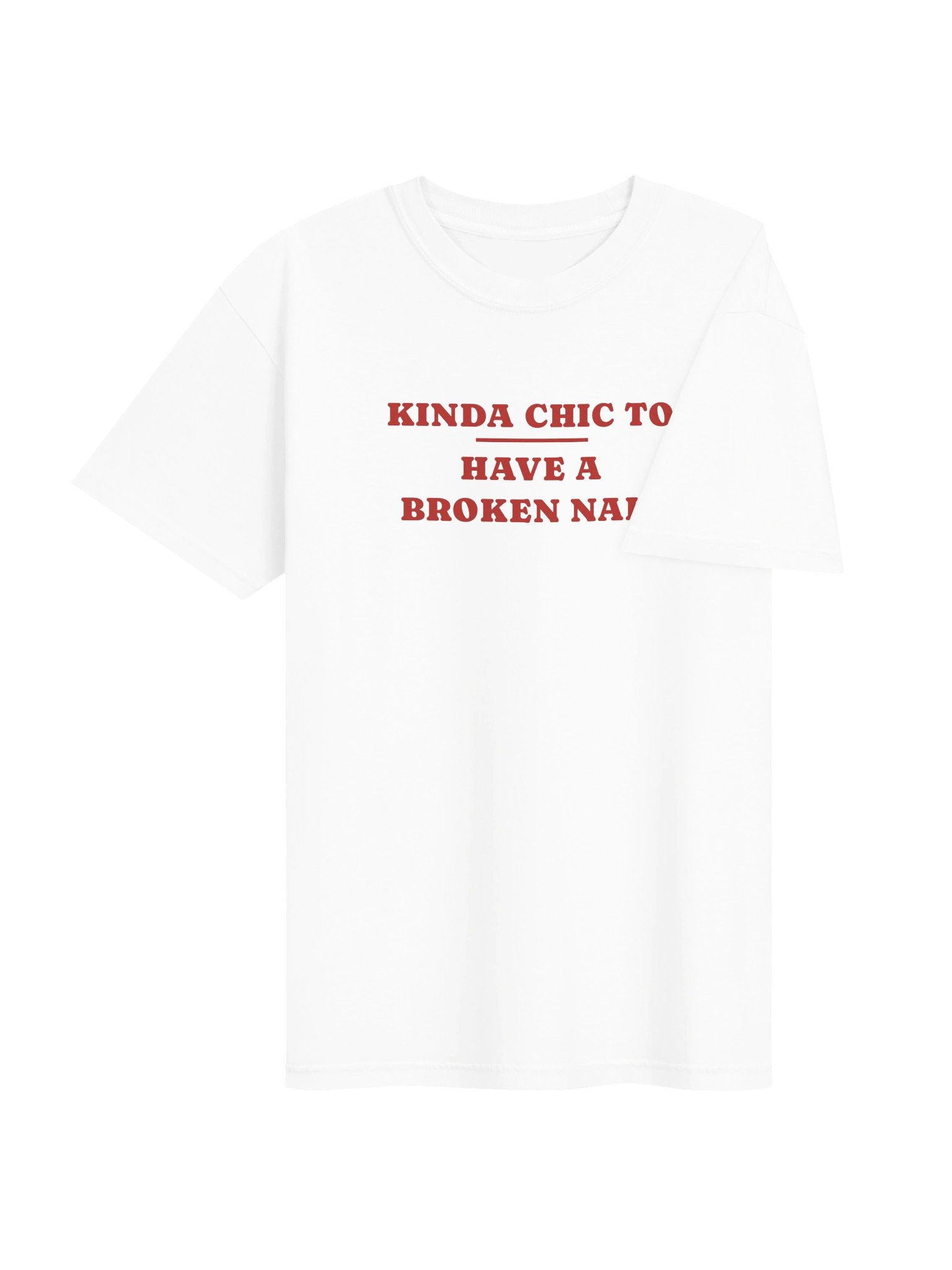 kinda chic to have a broken nail white red product image (4)