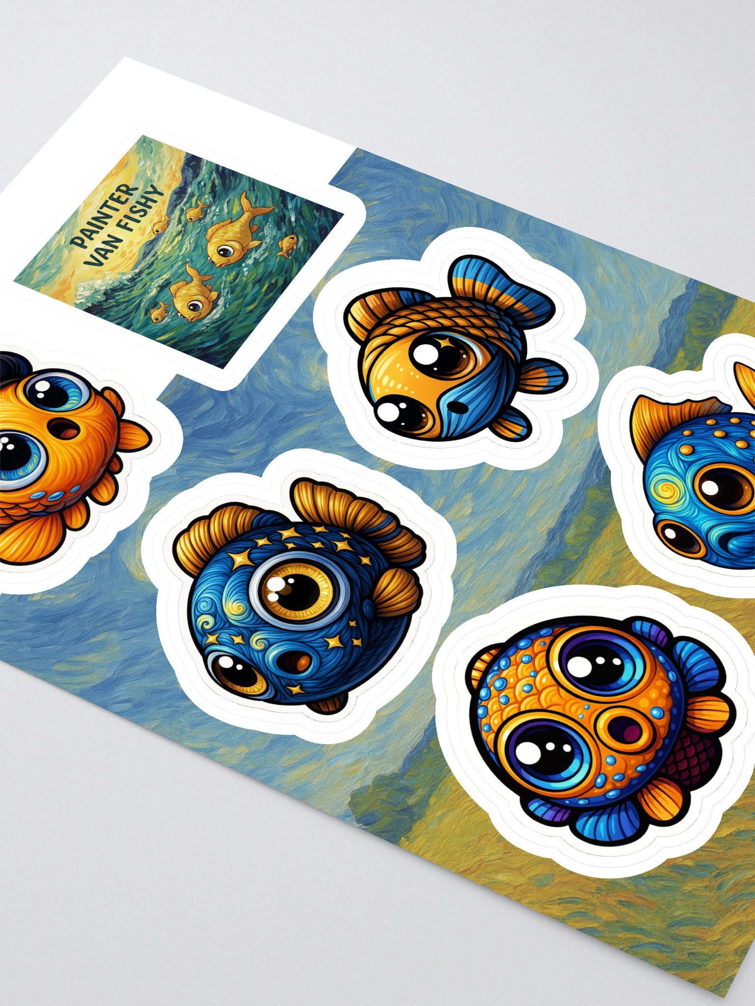 Painter Van Fishy Sticker Sheet product image (2)