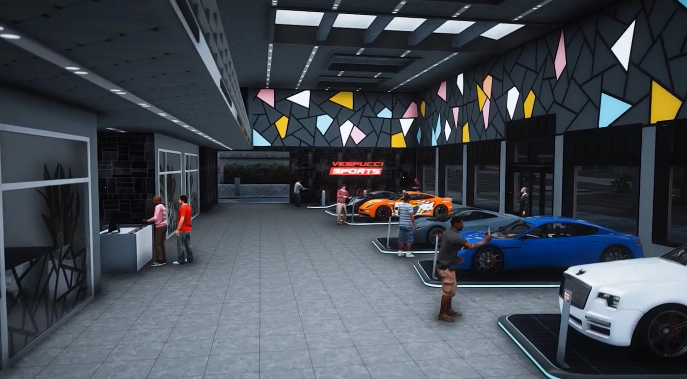 FIVEM CUSTOM VESPUCCI CAR SHOP MLO V2.2 product image (1)