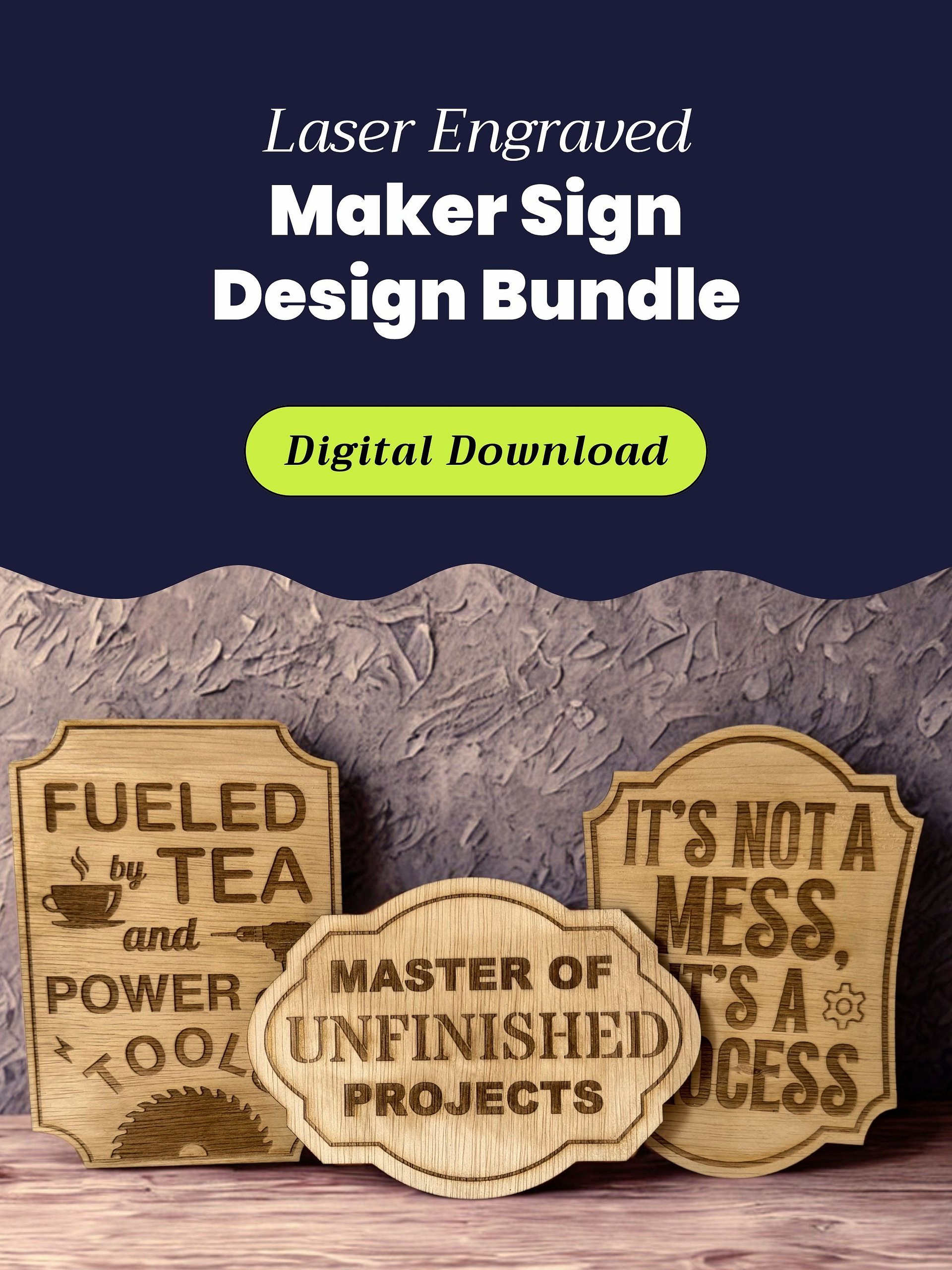 Maker Signs Bundle - Laser Ready Files product image (1)