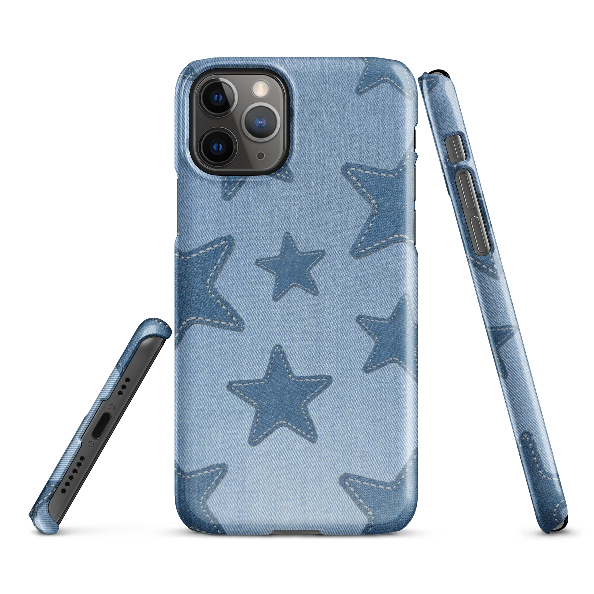 Vintage Blue Denim Star Pattern Phone Case product image (3)