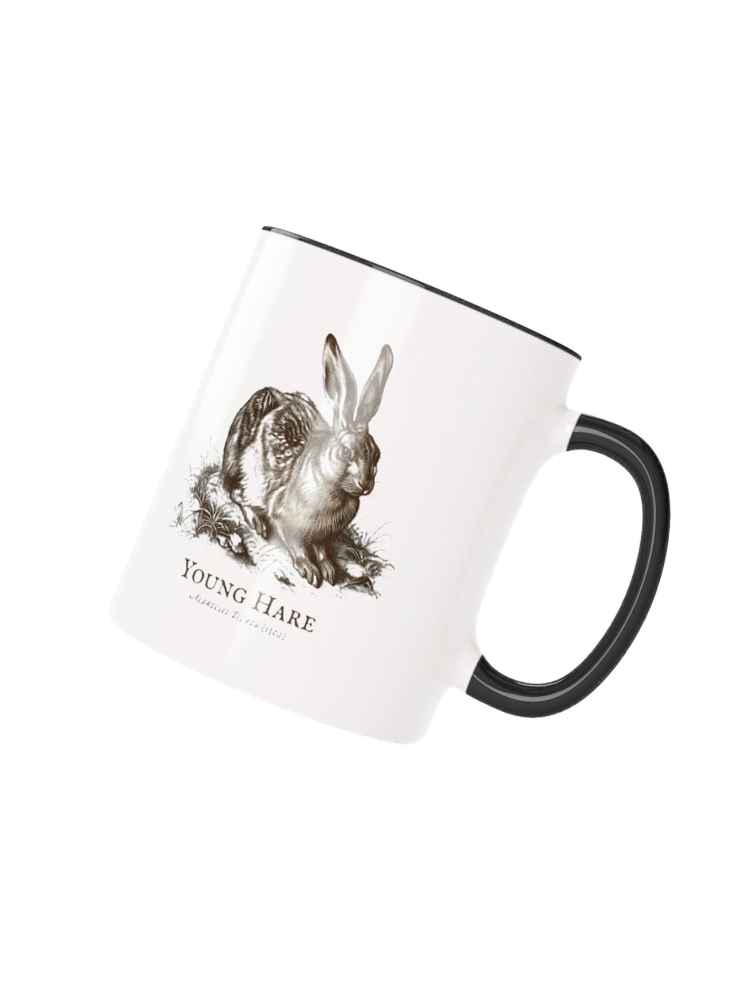 Albrecht Dürer "Young Hare" Fine Art Mug – Premium Two-Tone Ceramic Coffee & Tea Mug product image (4)