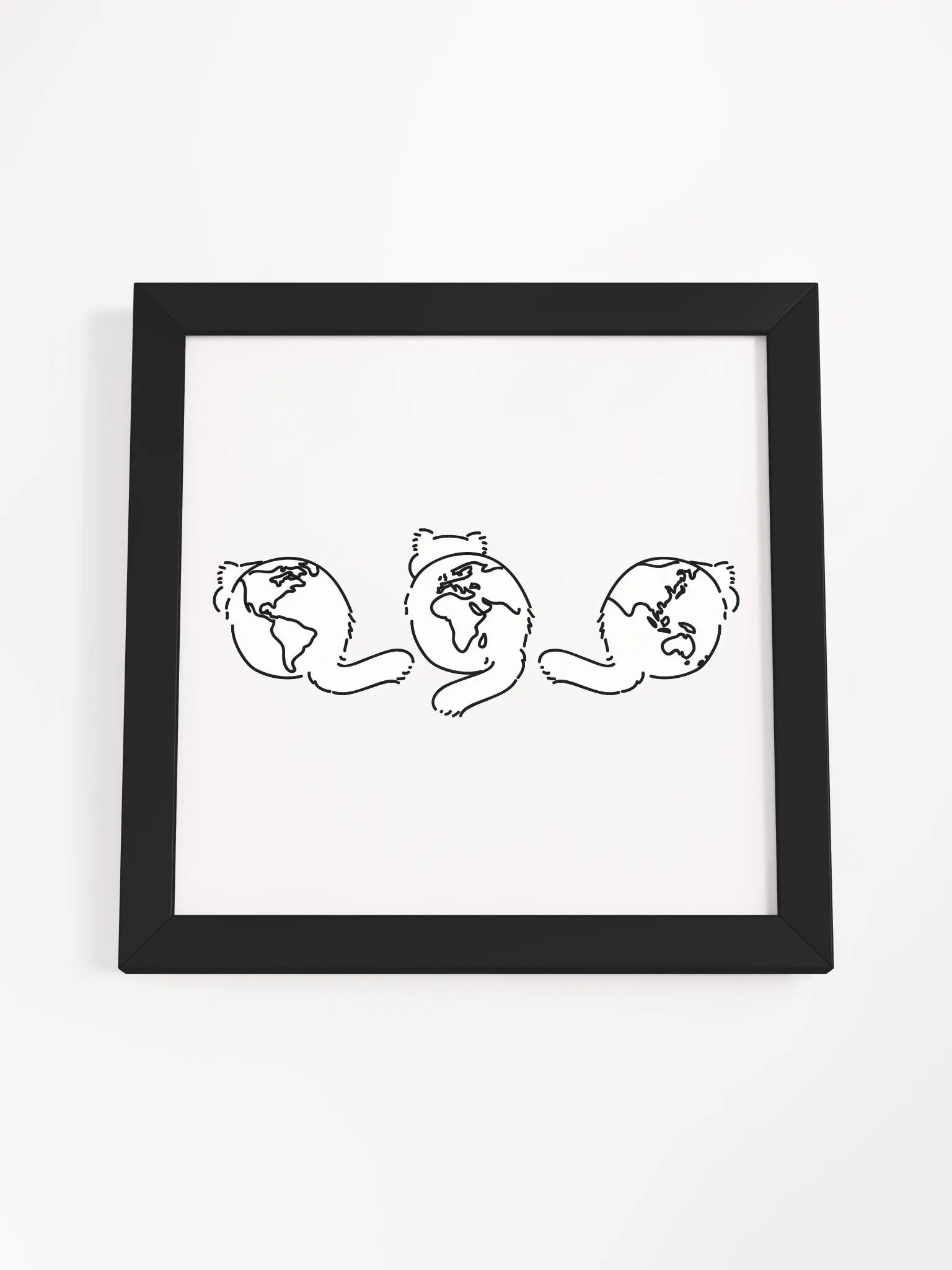Planet Manul Trio - Framed Print product image (11)