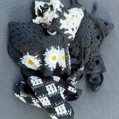 Black & Bloom — Crochet Wrap product image (1)