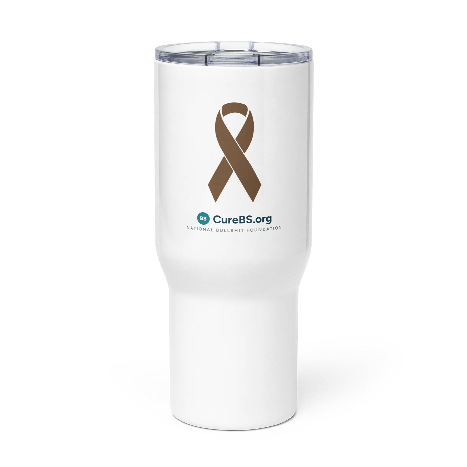 Brown Awareness Ribbon Travel Mug with Handle product image (1)