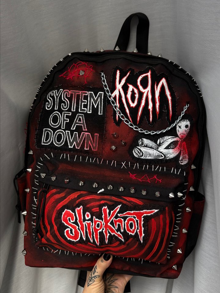 Custom Hand-Painted "Nu-Metal" Tribute Backpack – Made to Order product image (1)