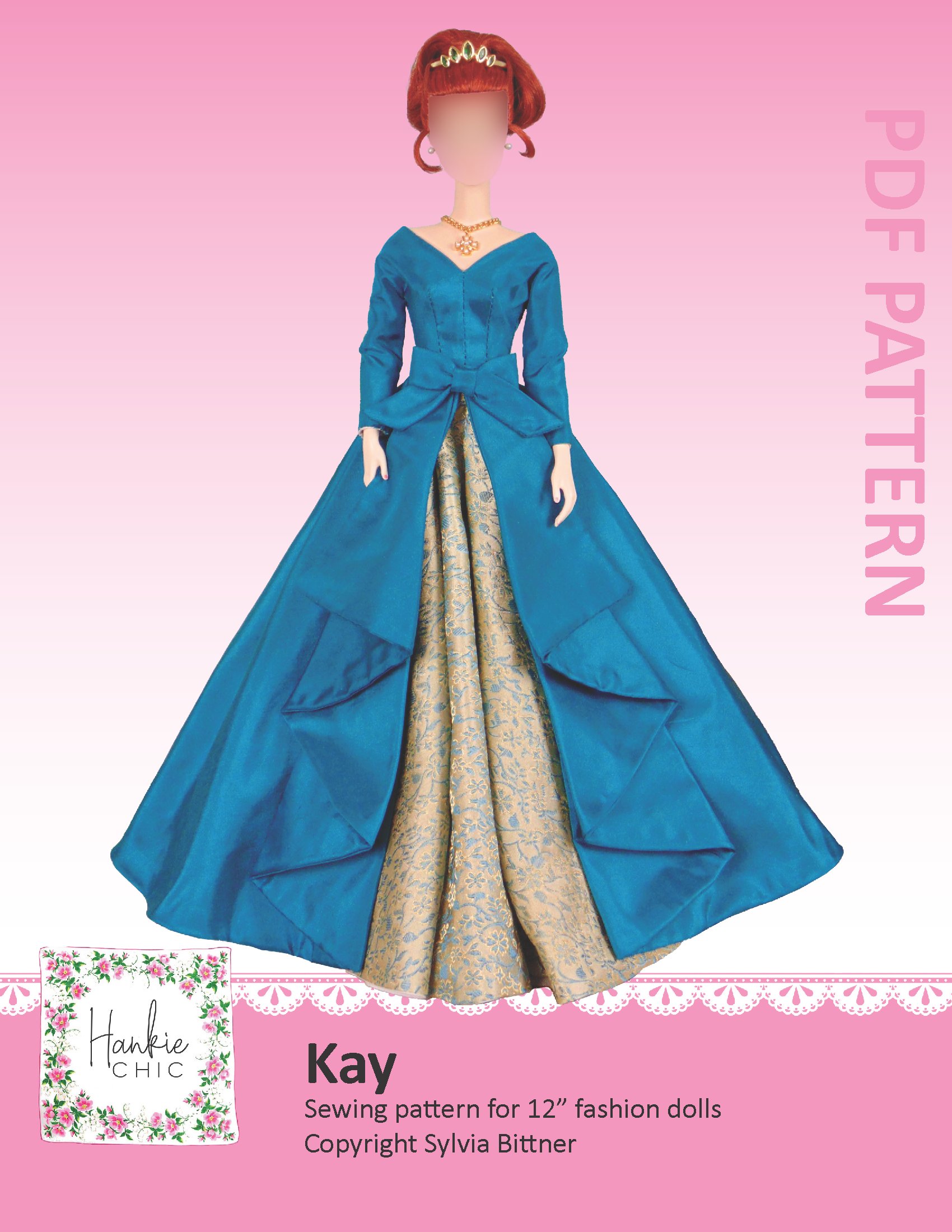 Kay sewing pattern for 12" fashion dolls product image (1)