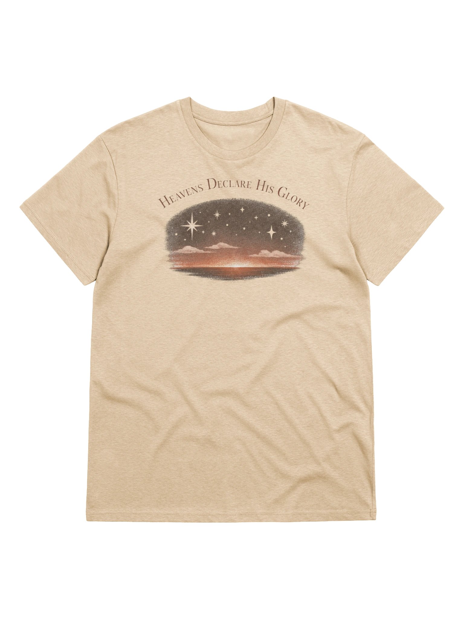 Heavens Declare His Glory T-Shirt – Psalm 19:1 Christian Graphic Tee product image (1)