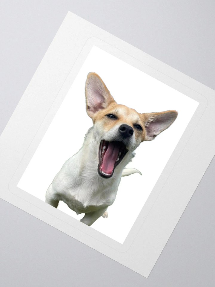 Yawning Pup Kiss Cut Stickers product image (6)