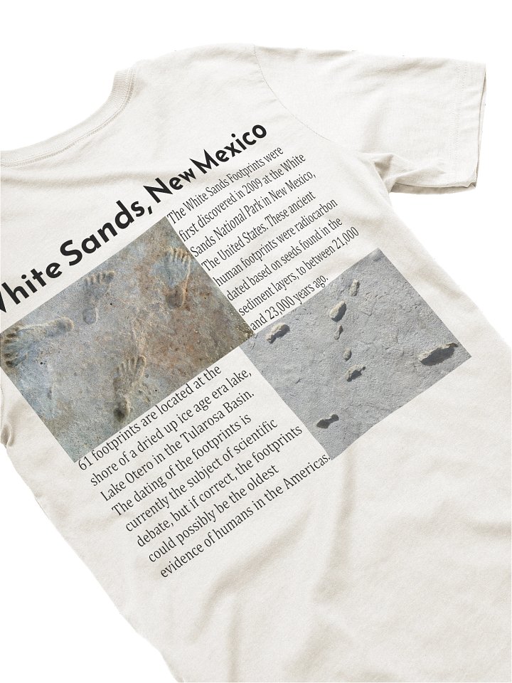 Light White Sands Footprints T-Shirt product image (1)