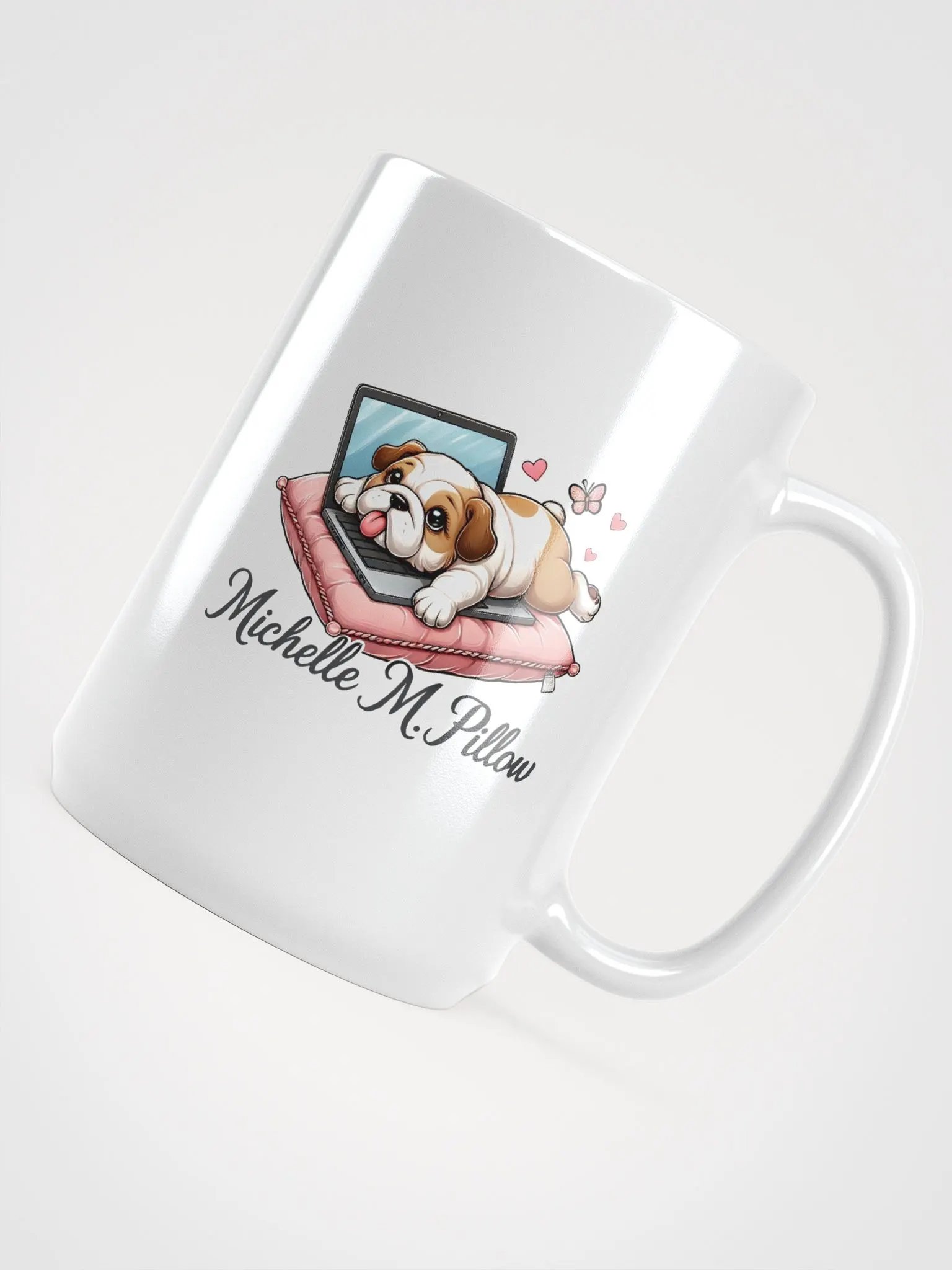Baby Bella: Bulldog Office Supervisor Glossy White Mug product image (3)