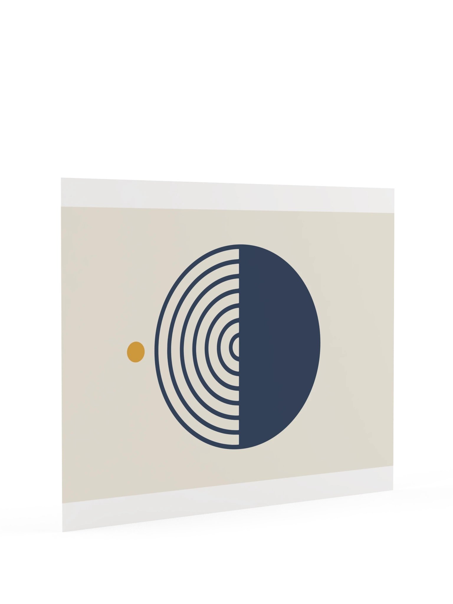 Navy and Mustard Rainbow Print | Abstract Bathroom Wall Art product image (9)