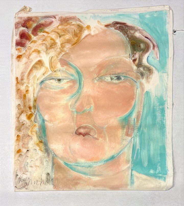 Head of a Woman II (1984) (20" x 24") Rolled Canvas Original product image (1)