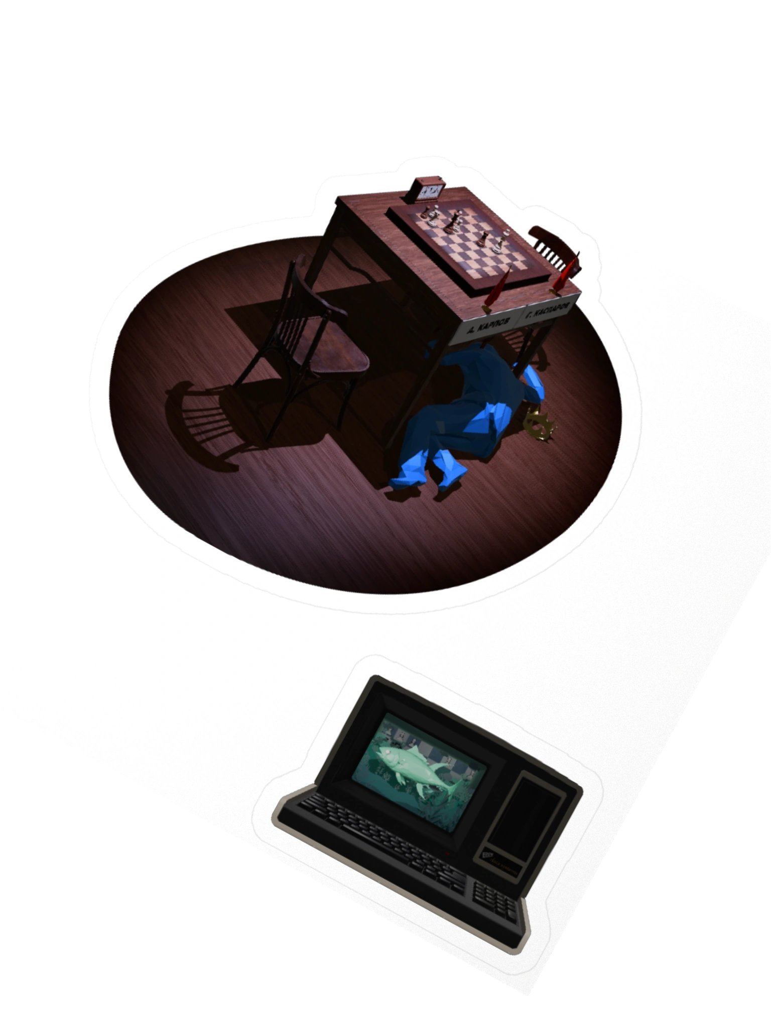 Collapse + blub blub - Kiss Cut Stickers product image (4)