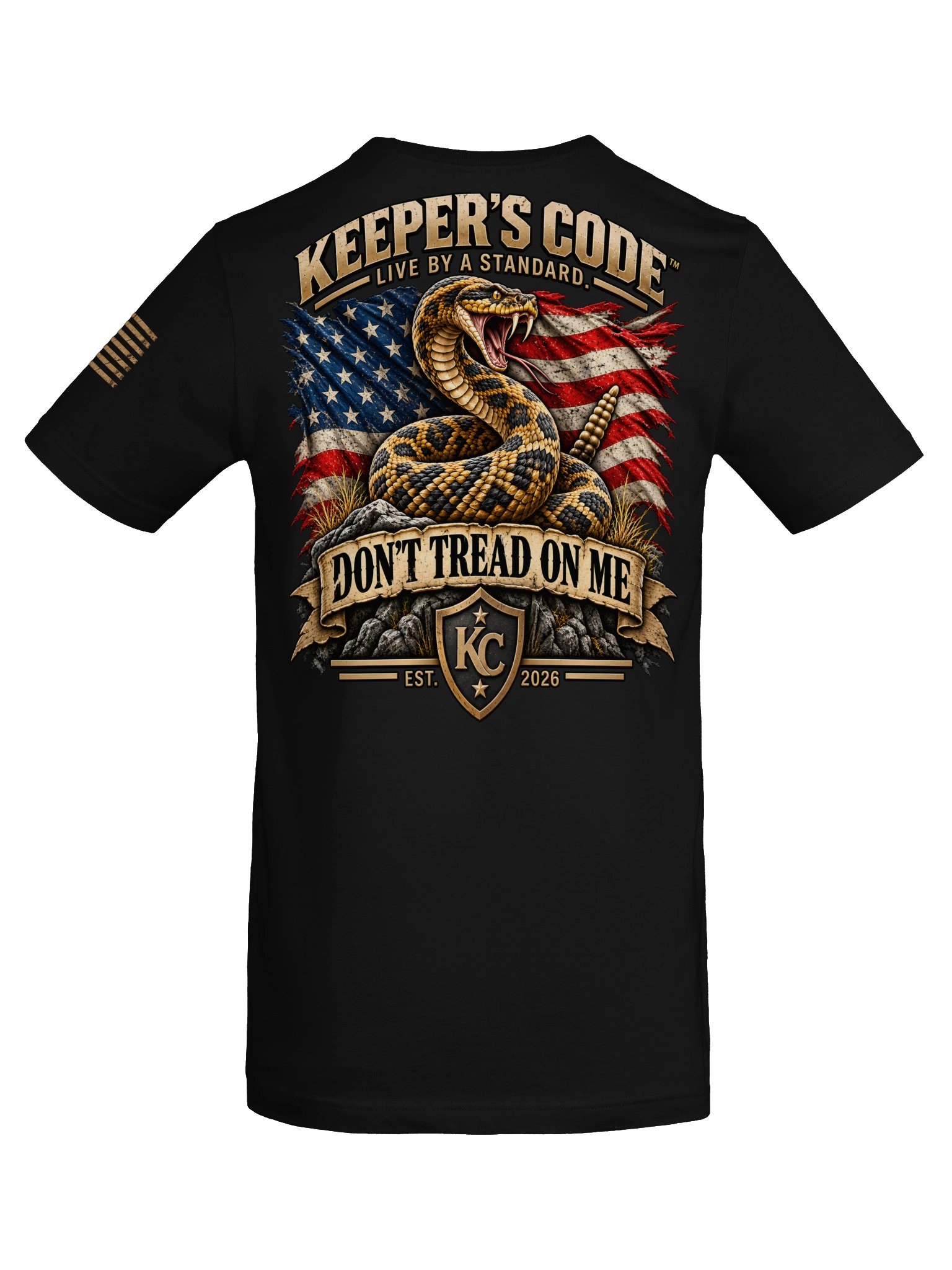 Keeper’s Code™ Women's Don’t Tread on Me Rattlesnake Patriotic T-Shirt product image (8)