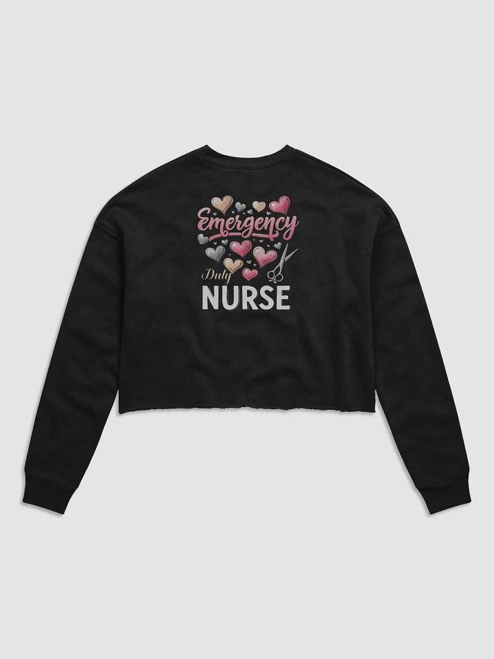 Valentines Emergency Duty Nurse Fleece Crop Sweatshirt product image (2)