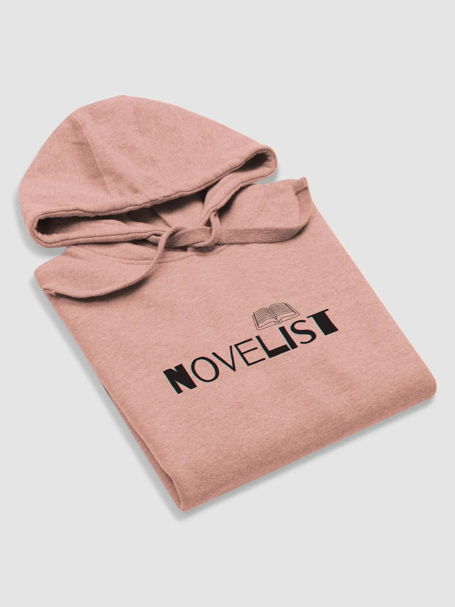 Novelist peach colour unisex hoodie product image (5)