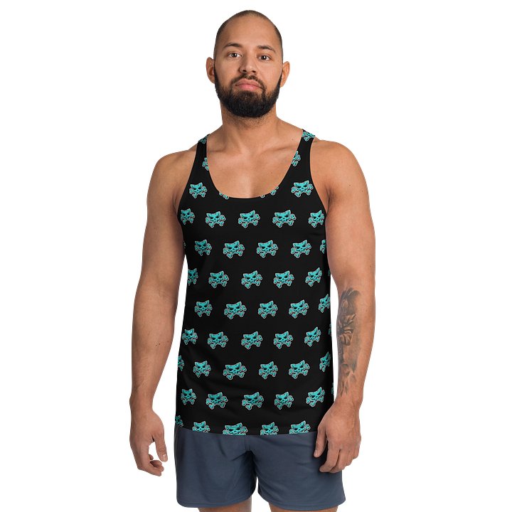 Turquoise Skull Designer Tank Top product image (1)