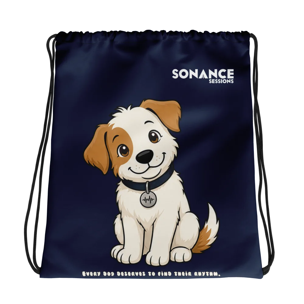 Sonance Dog Drawstring Bag (Sit) Navy product image (1)