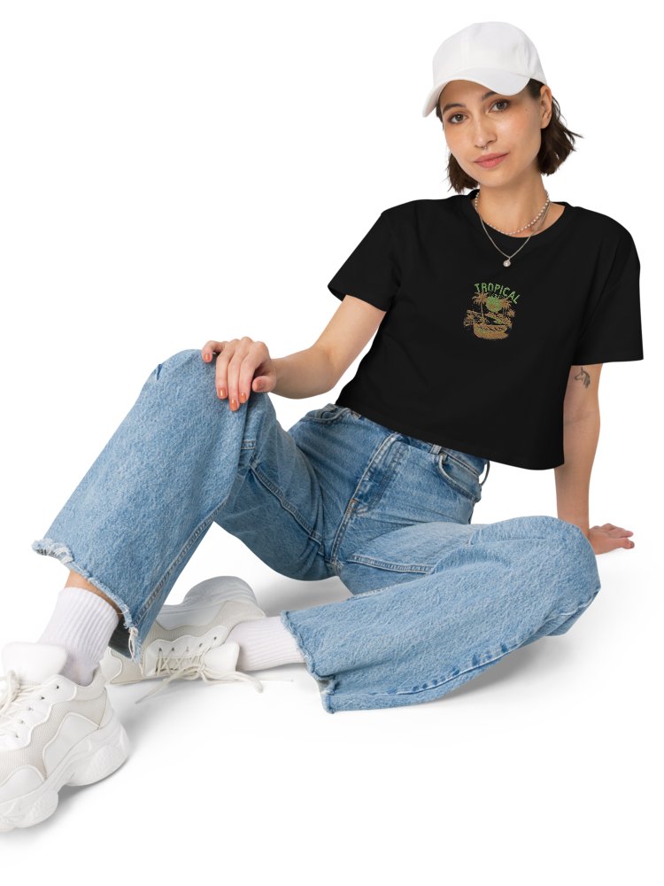 Tropical Breeze Embroidery Crop Top product image (12)