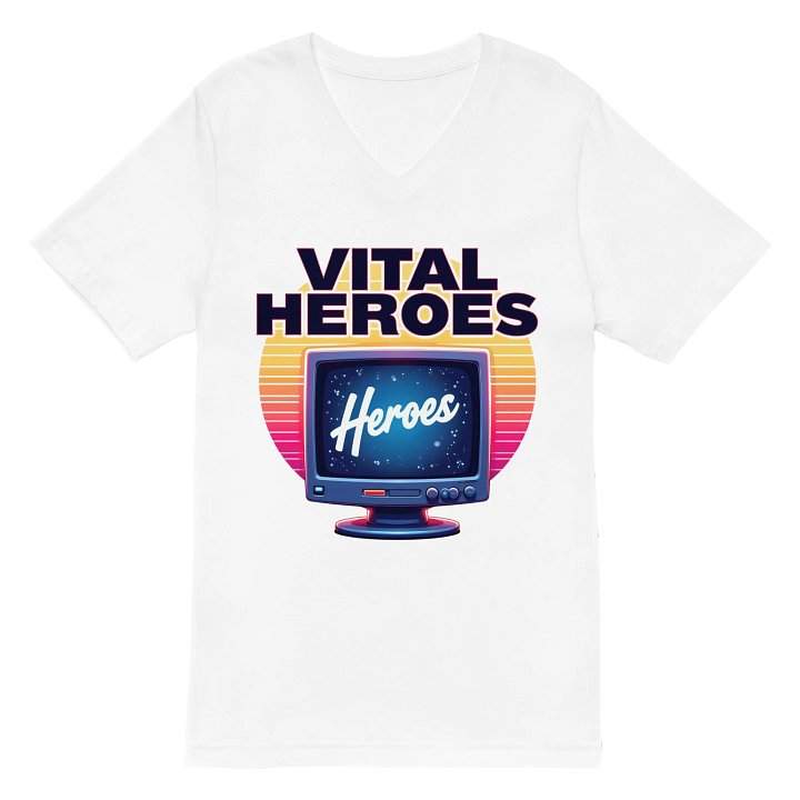 VITAL HEROES Retro TV V-Neck Tee product image (2)