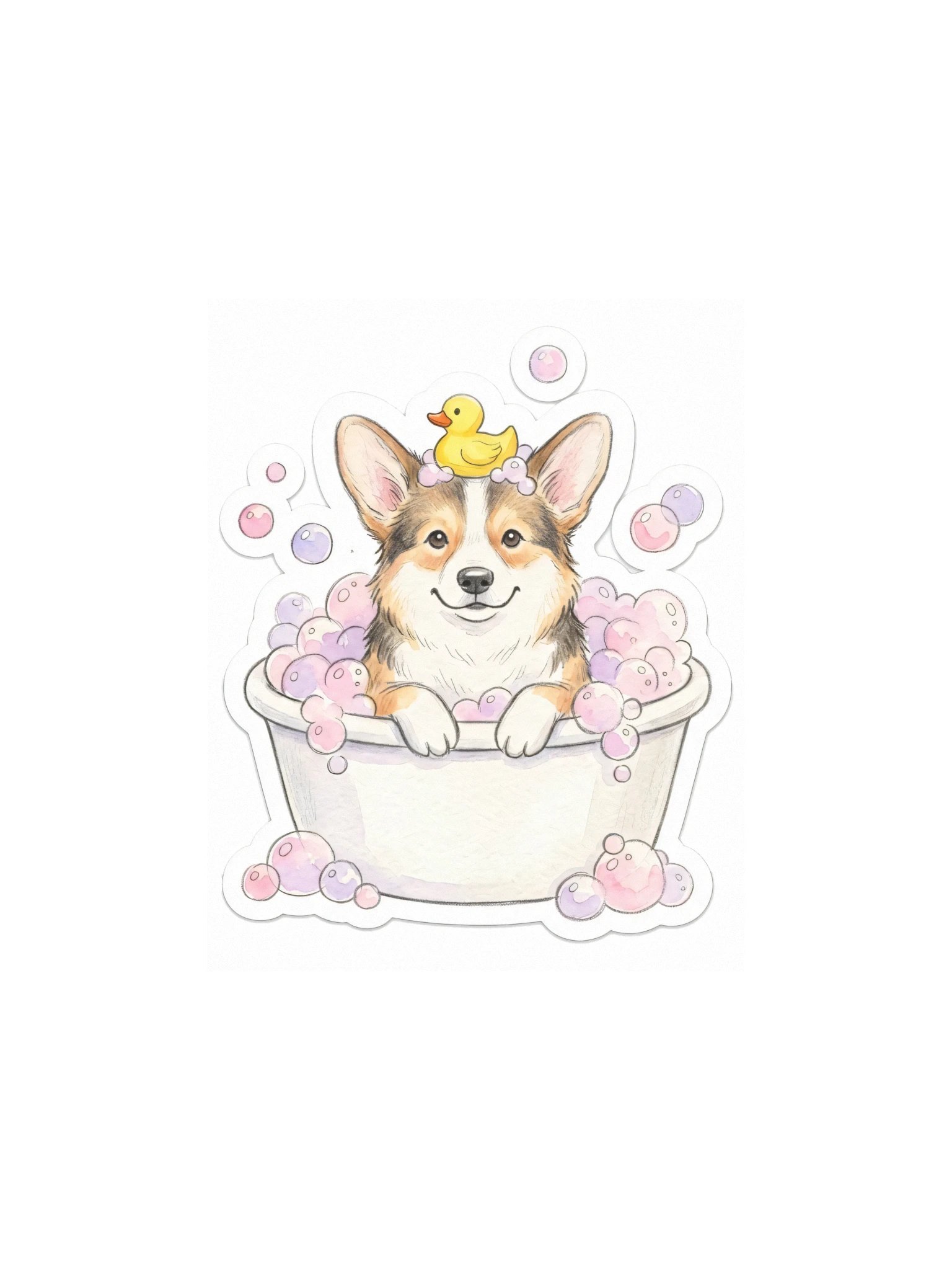 Bubble Bath Corgi Poster product image (5)