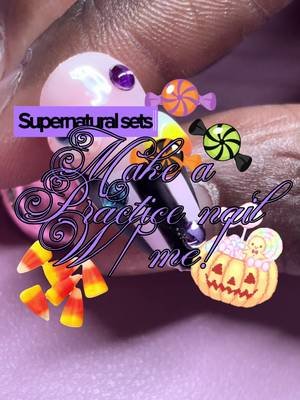 commet fyp and your favorite candy you like to get during trick or treating!! supernatural sets is finally here!!! i havent done it in so long!!! the voiceover is kinda muffled but its all in good fun!!!! #halloween #nailart #nailinspo #nailtech !!!