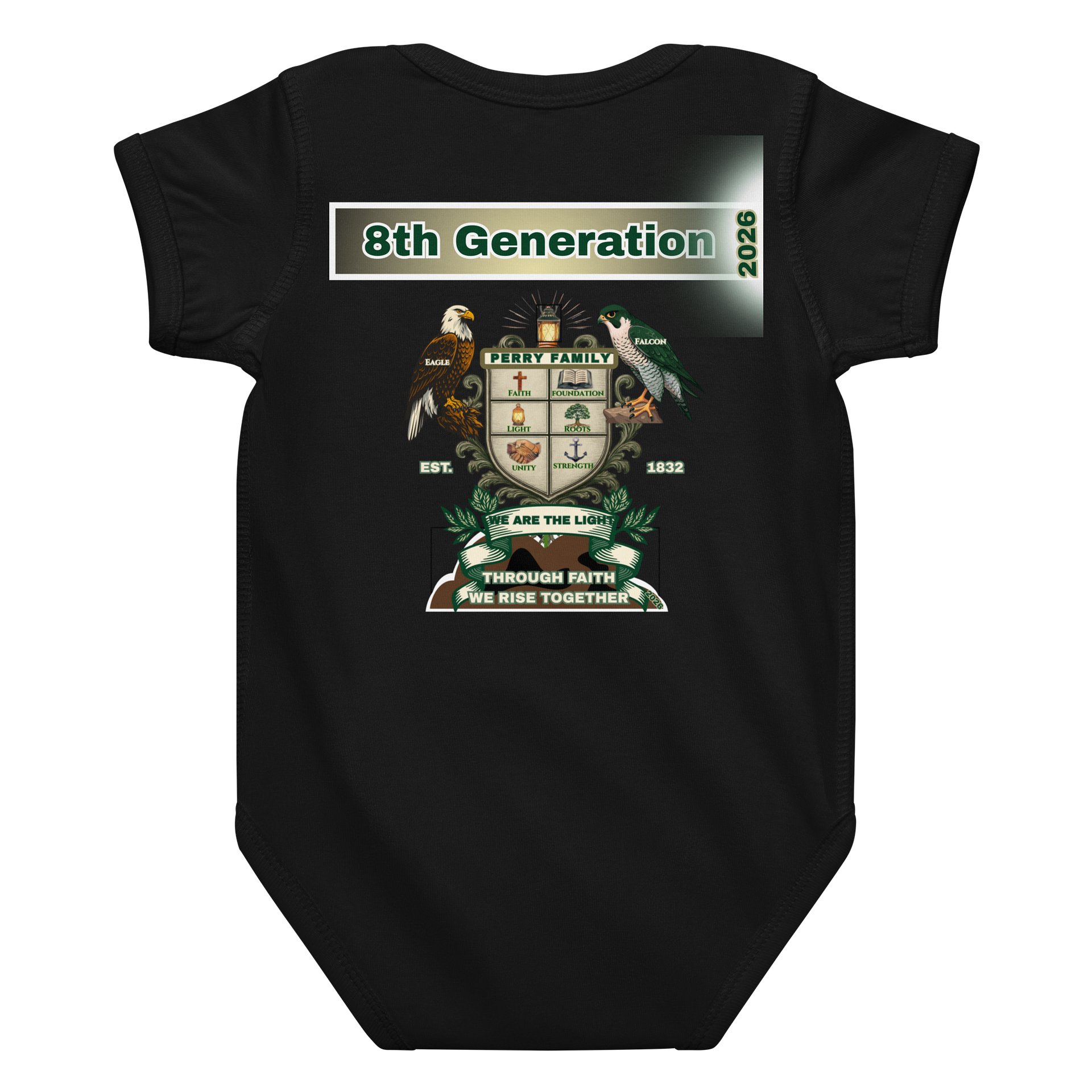Perry Family Reunion 2026 Rabbit Skins Baby Jersey Bodysuit– 8th Generation | Legacy Edition product image (2)