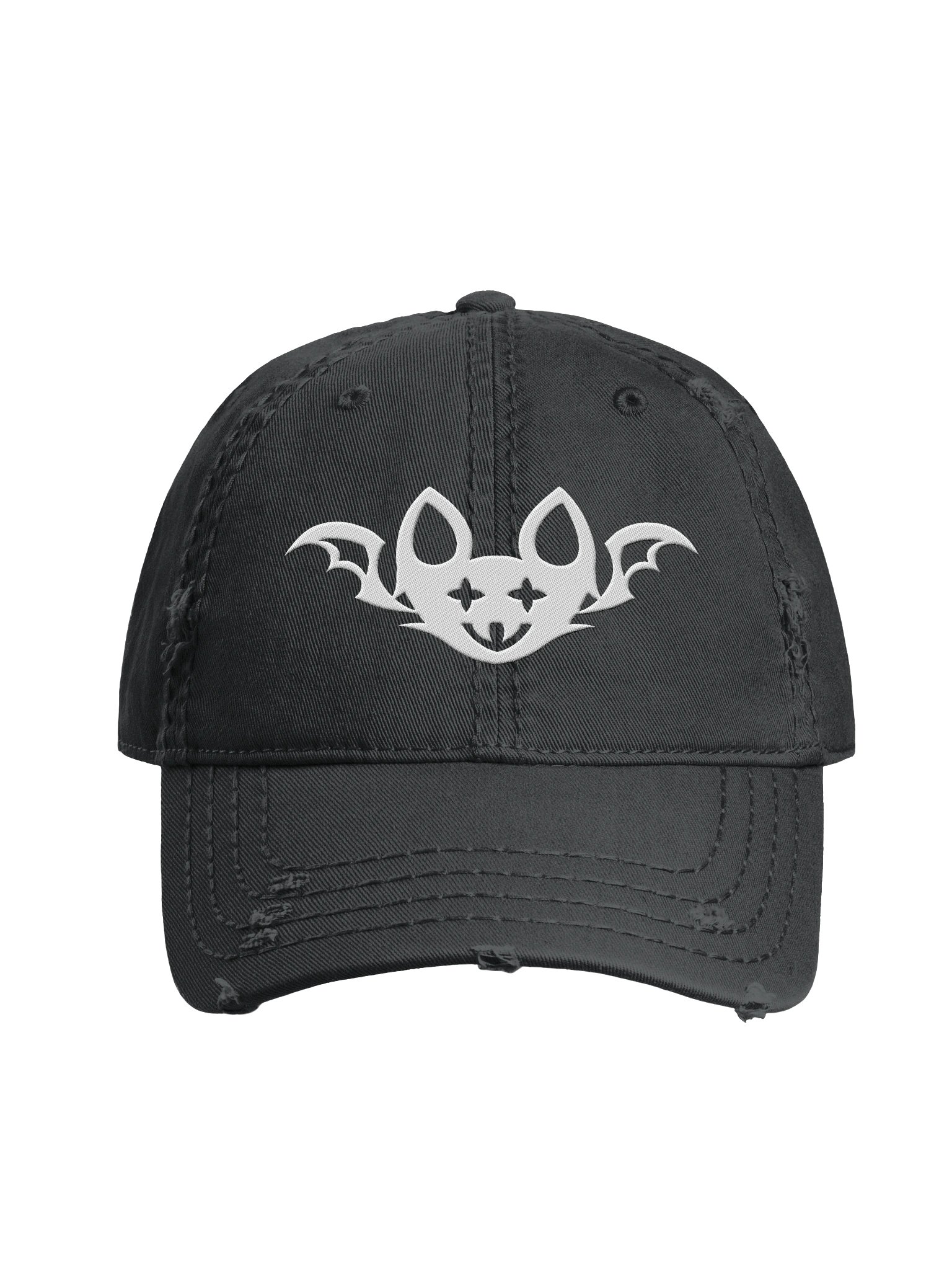 Embroidered Bat Distressed Dad Hat product image (1)