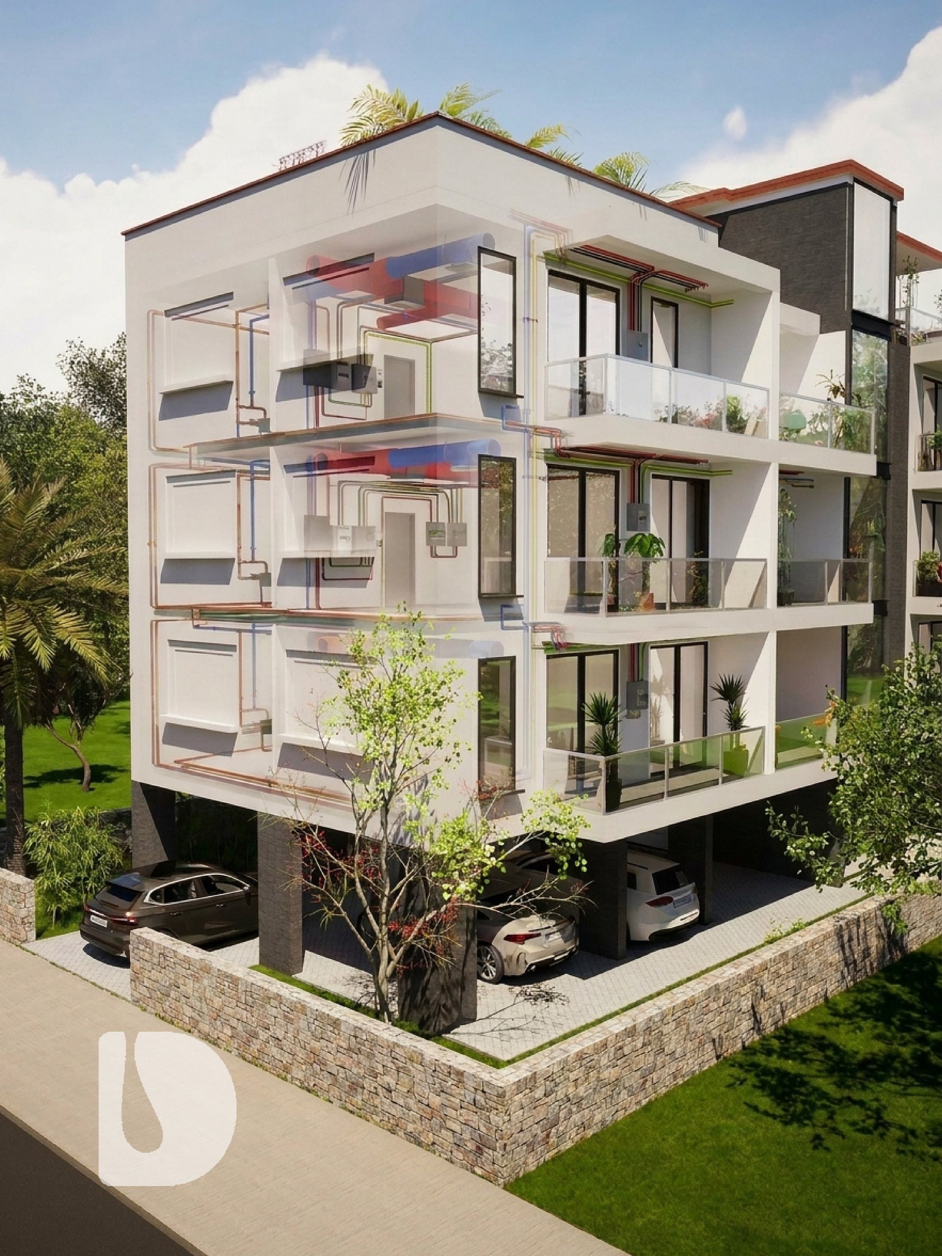 Structural Engineering Drawings – 9-Unit Apartment Block with Pool | DA412901A product image (1)