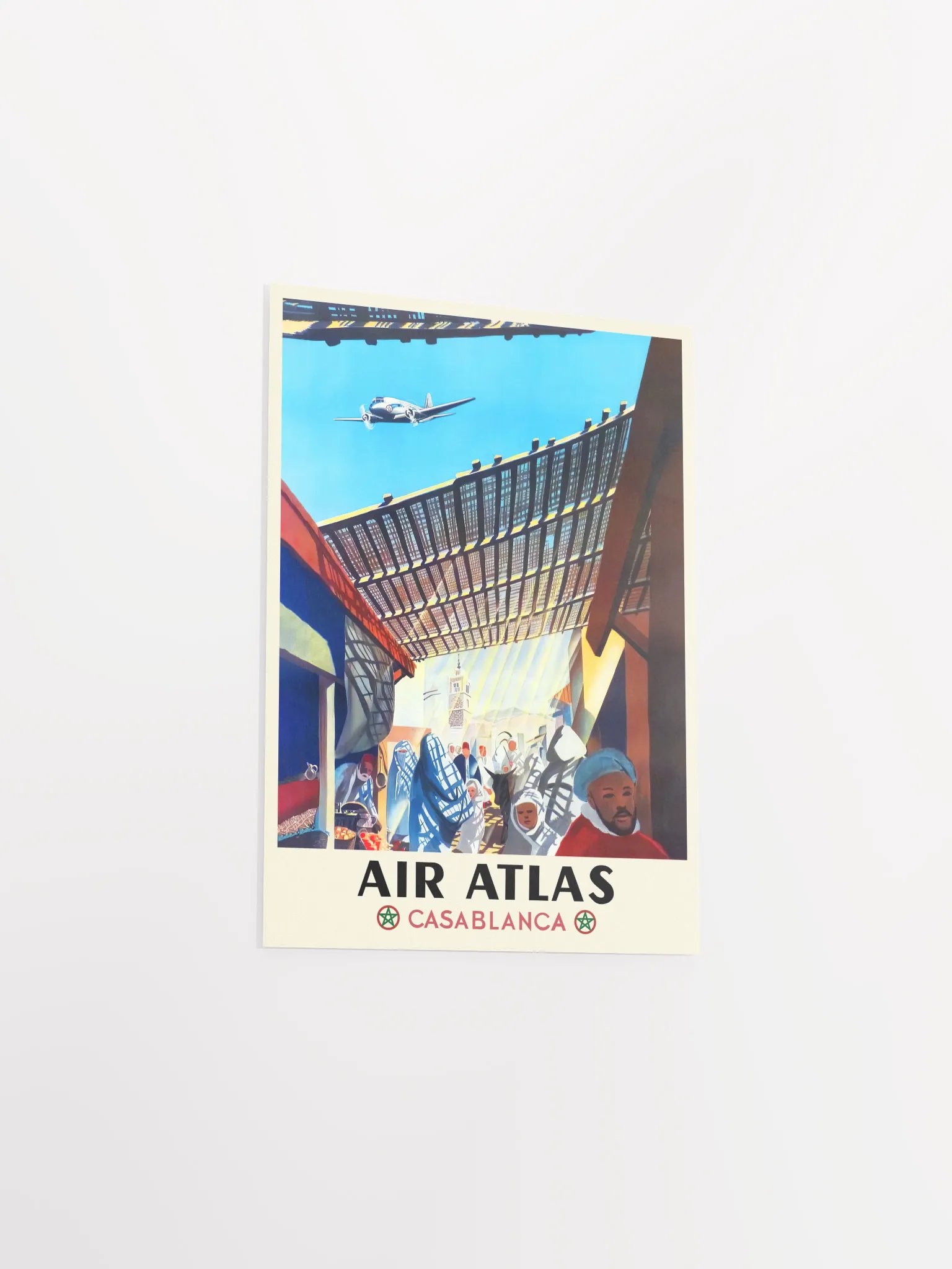 Morocco, Air Atlas, 1950s — retro travel poster, vintage travel print product image (9)