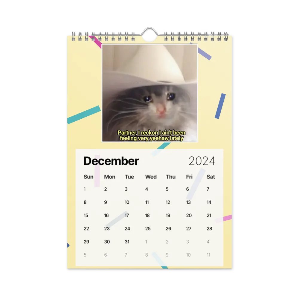 Wall Calendar (2024): Meme Cats product image (6)