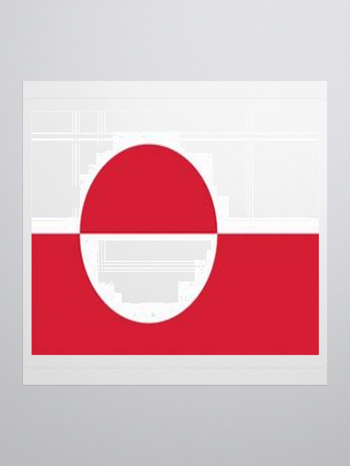 Greenland Flag Sticker | Red White Circle Design | Durable Vinyl | 3 Sizes product image (3)