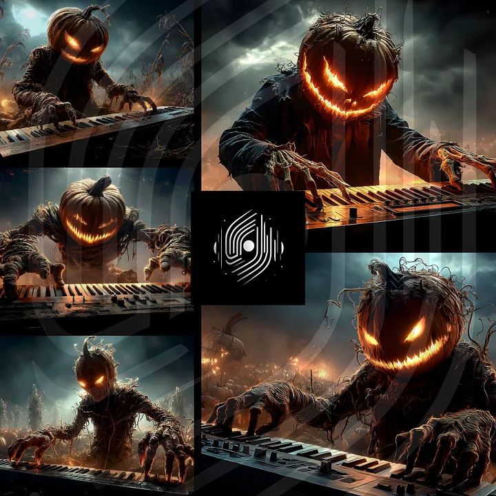 Halloween Pumpkin Musicians – Keyboardists product image (1)