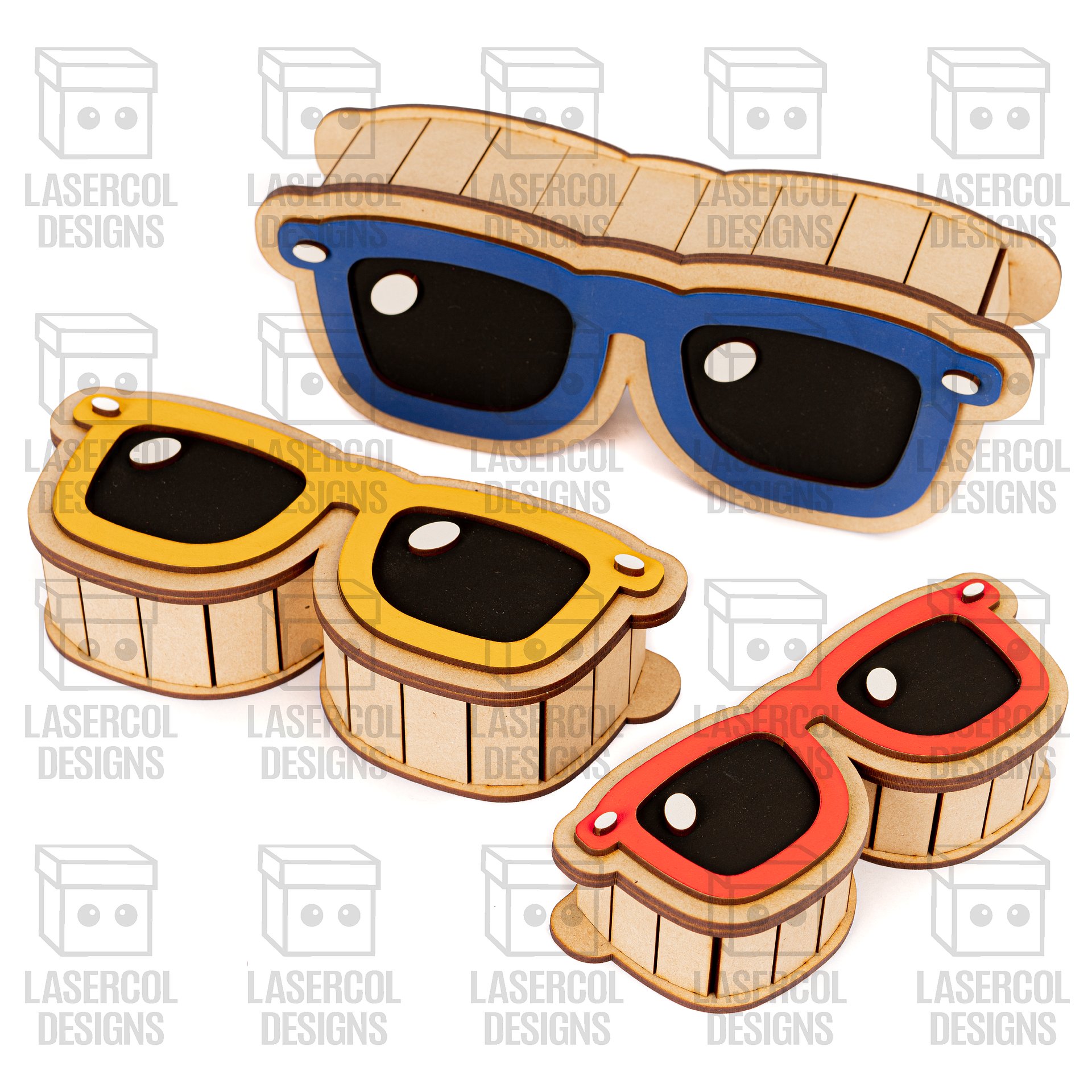 Glasses Shaped Boxes Set 1 (3 Sizes) - Laser Cut Files product image (8)