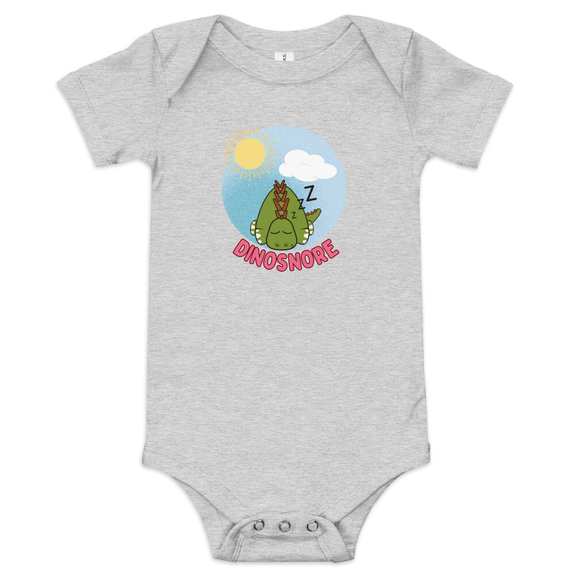 Dino Snore - Sleeping, Snoring Dinosaur Cute Baby Onesie product image (4)