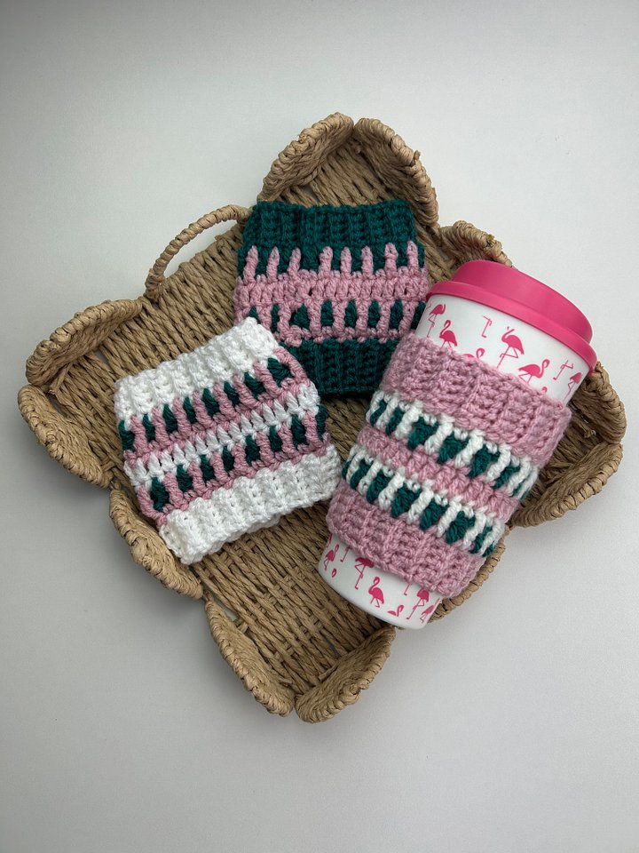 Crochet Coffee Cup Sleeve Cozy PDF Pattern product image (1)