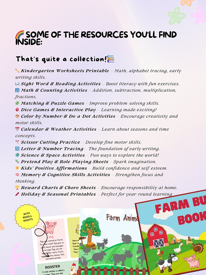 16,000+ Learning Resources for Preschool & Kindergarten | MRR PLR Bundle product image (2)