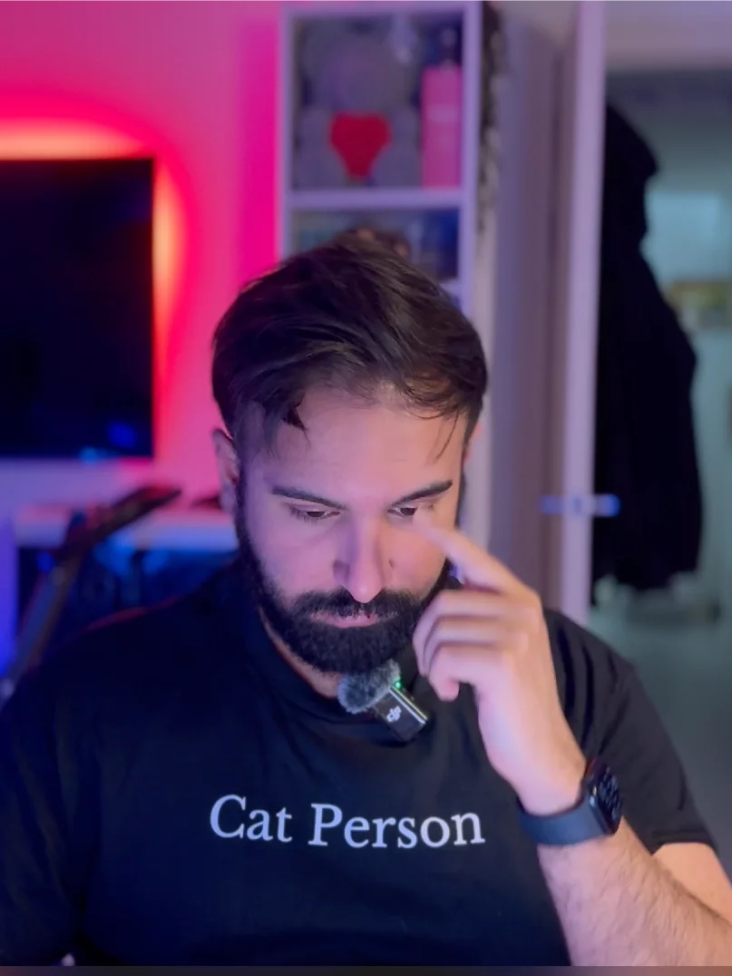 Cat Person T-Shirt (Black) product image (5)