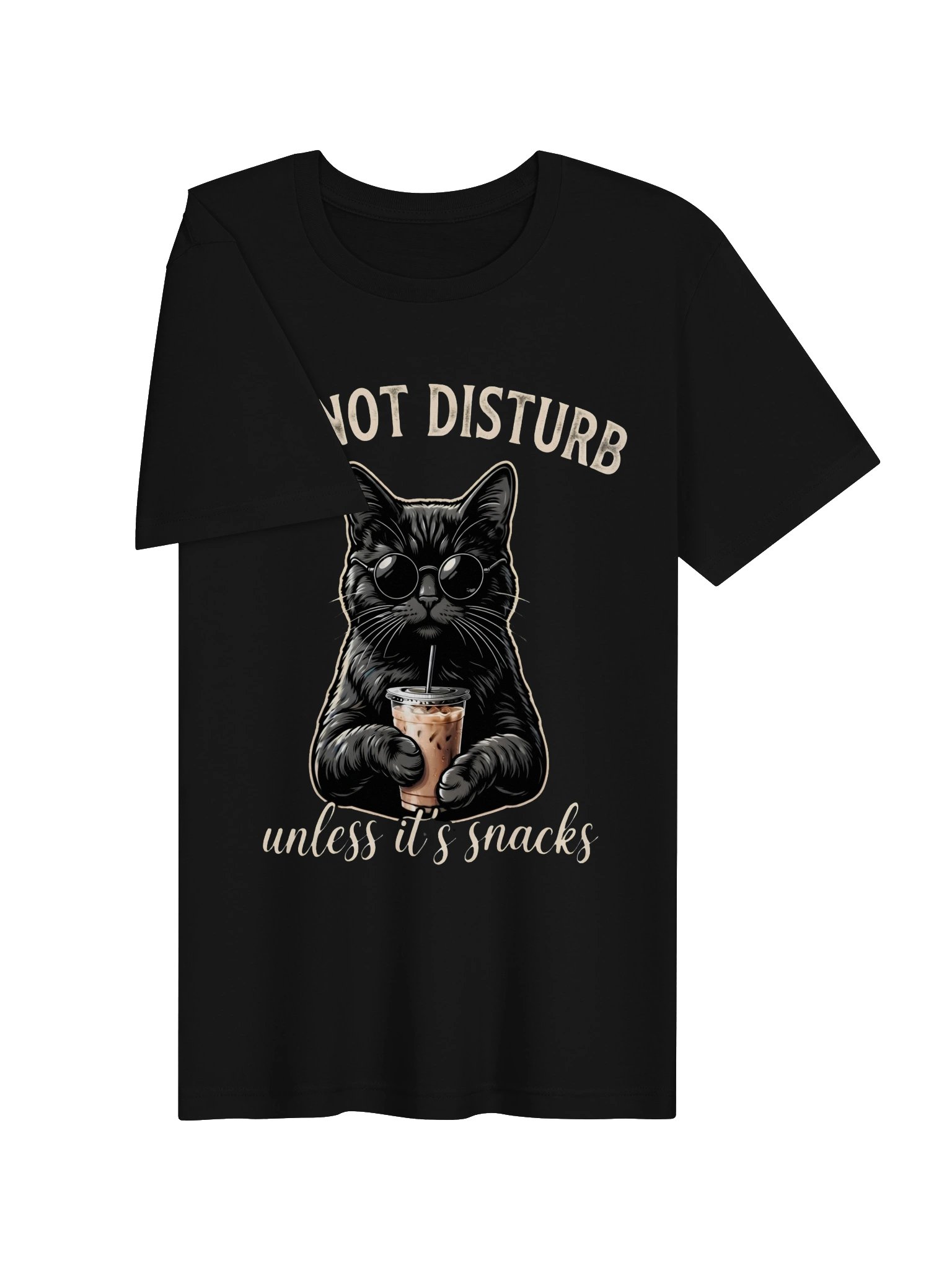 Funny Black Cat Snack Lover T-Shirt product image (31)