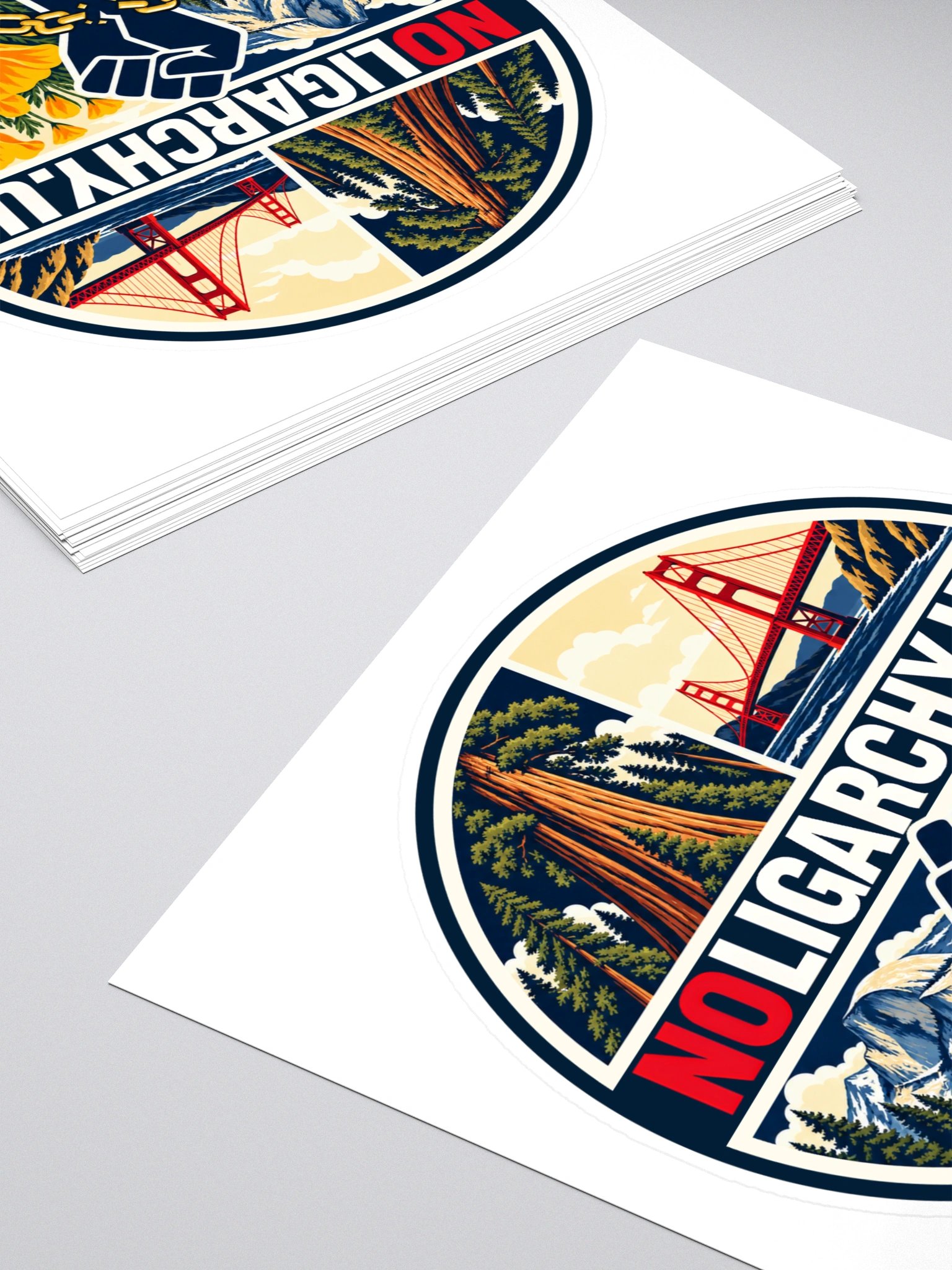 California NOLIGARCHY.US sticker product image (4)
