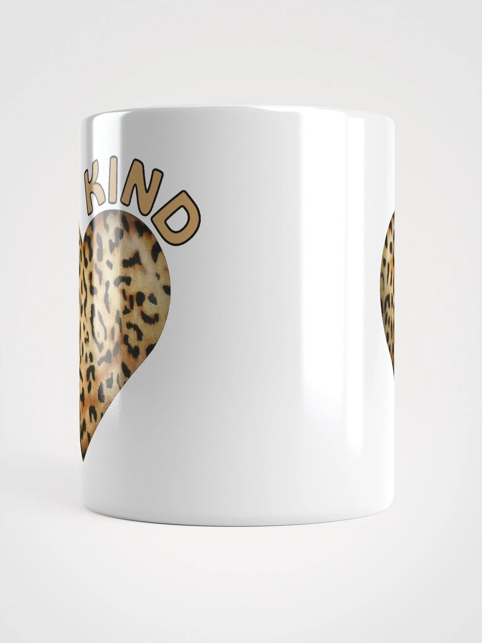 Leopard Skin Heart in Orange Gold - Mug product image (4)