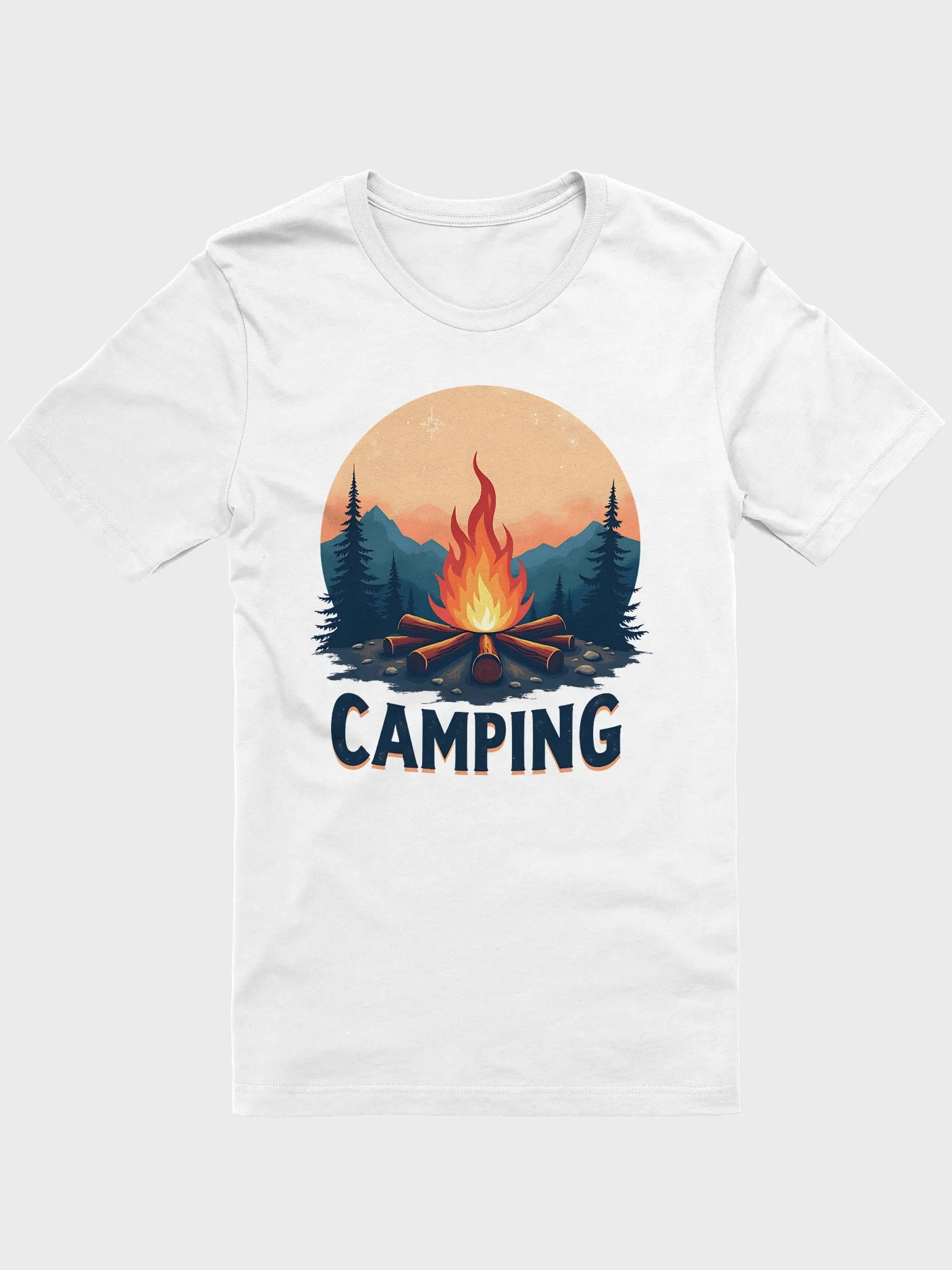 Camping With Campfire At Sunset In The Mountains product image (1)