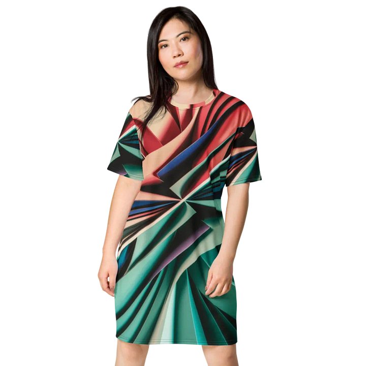 Graphic Grove Women’s Colourful Abstract T-Shirt Dress product image (1)