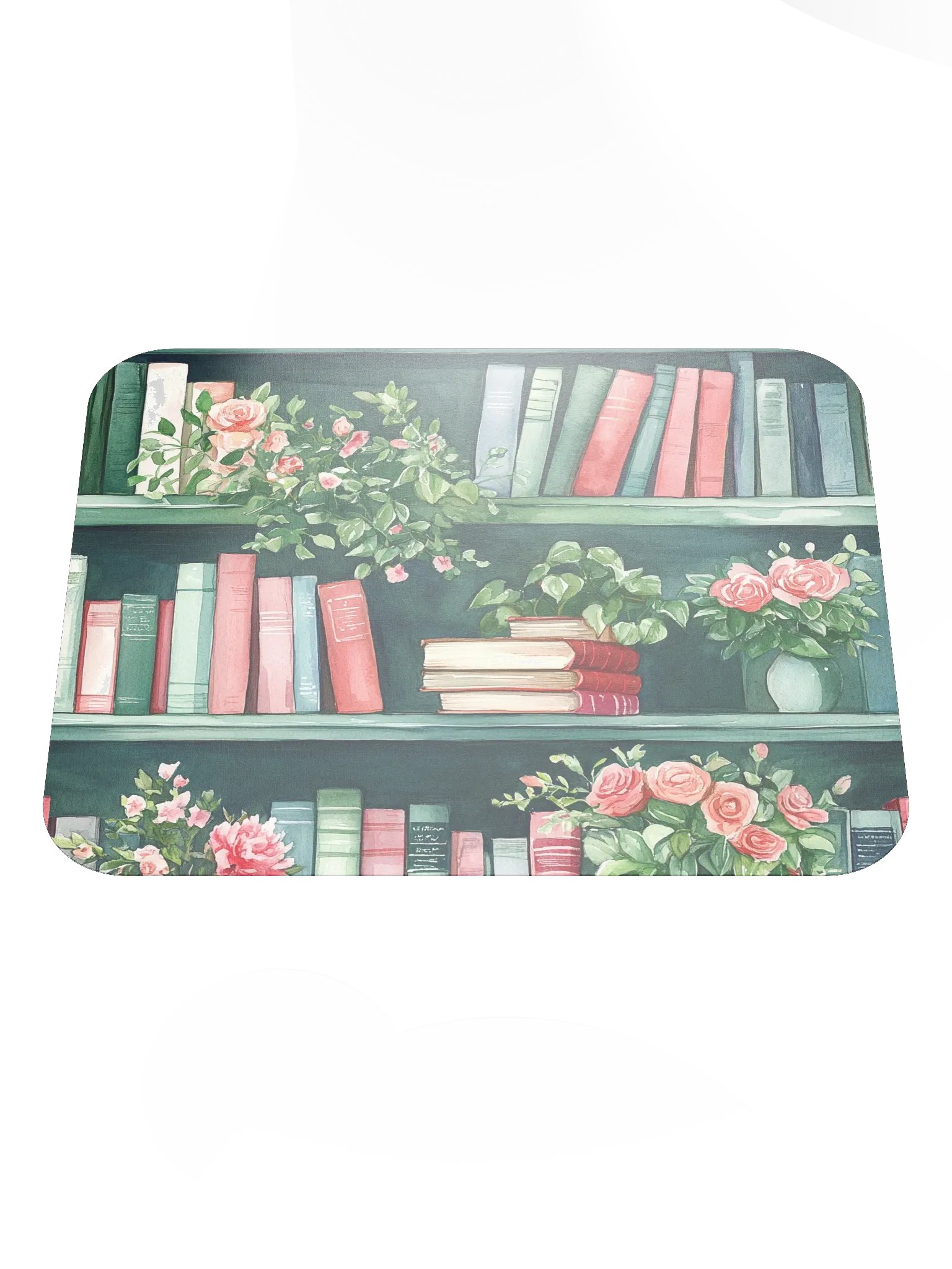 Green Bookshelf Mouse Pad by Treasure Pie product image (3)