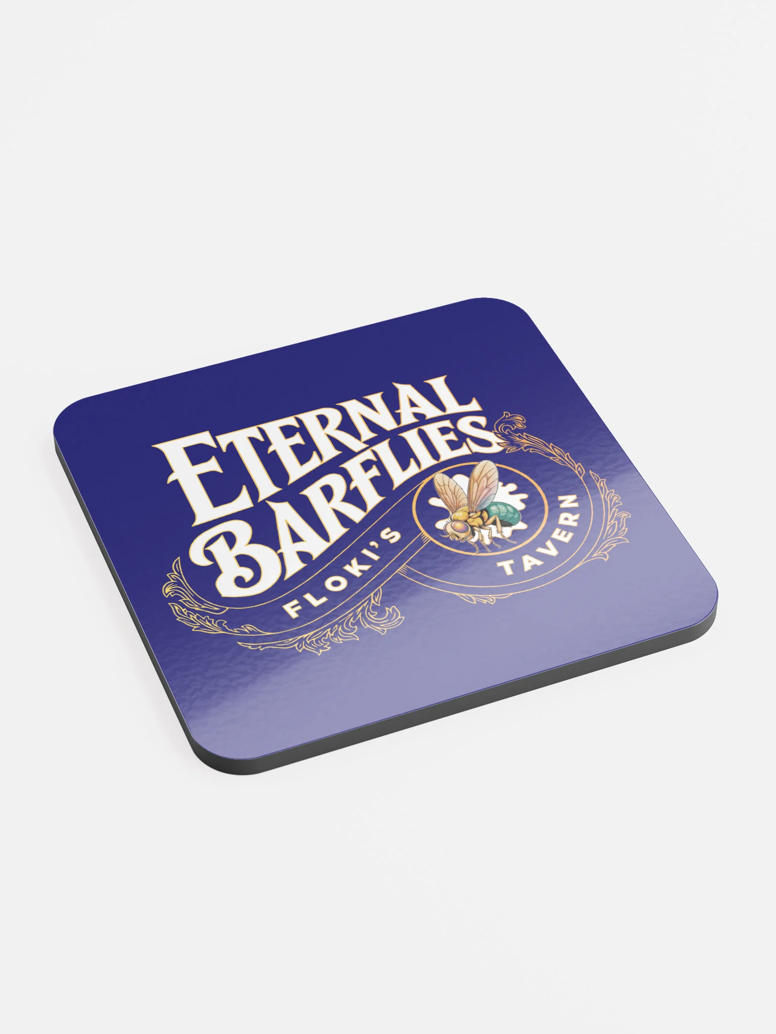 Eternal Barflies Floki's Tavern Glossy Cork Coaster product image (2)