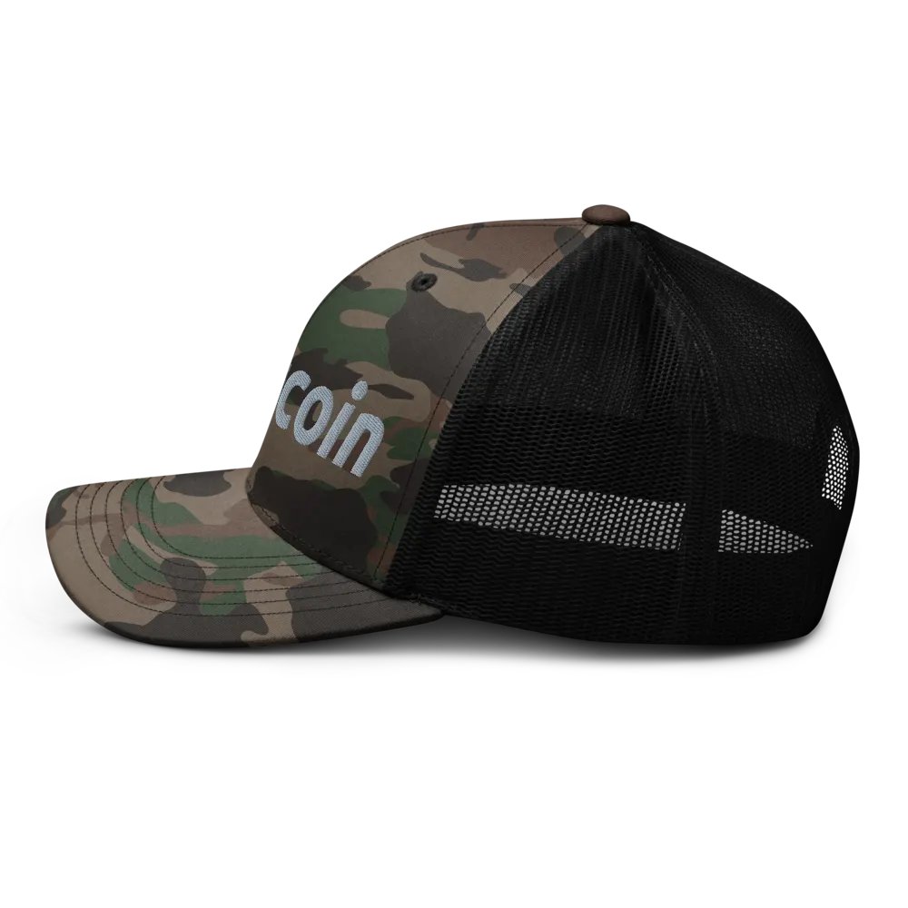 Bitcoin Logo Embroidered Camo Hat product image (4)