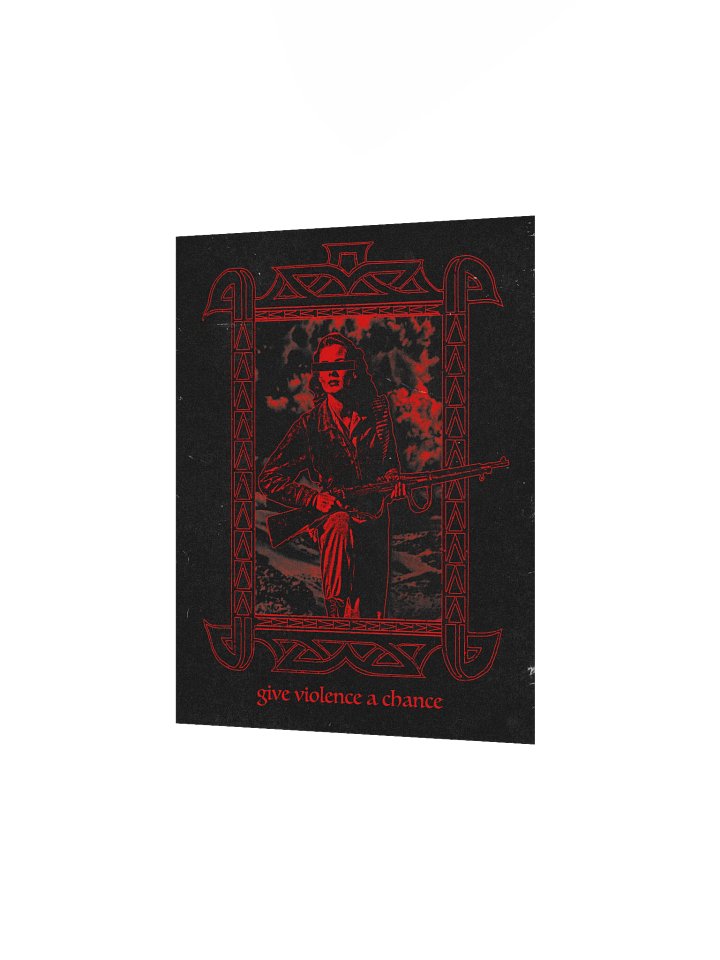 "GIVE VIOLENCE A CHANCE" POSTER RED product image (7)