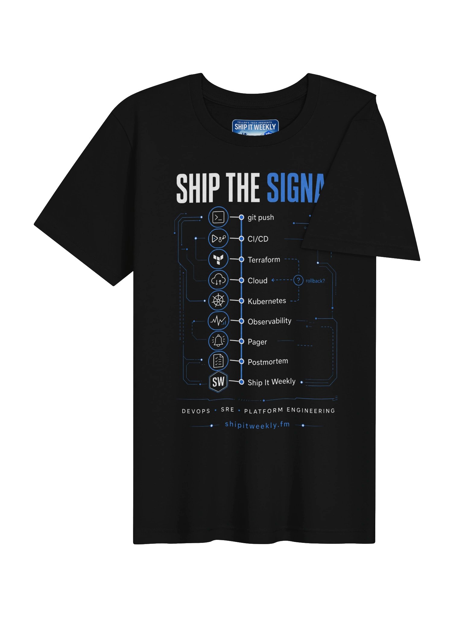 Ship the Signal | Ship It Weekly DevOps Tee product image (4)